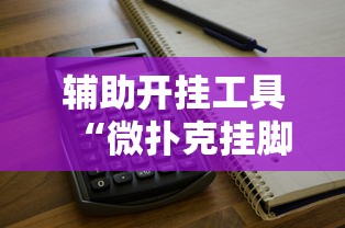 辅助开挂工具“微扑克挂脚本”确实有挂