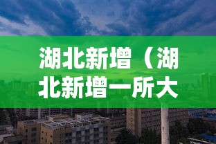 湖北新增（湖北新增一所大学）