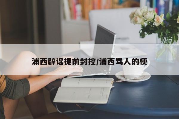 浦西辟谣提前封控/浦西骂人的梗